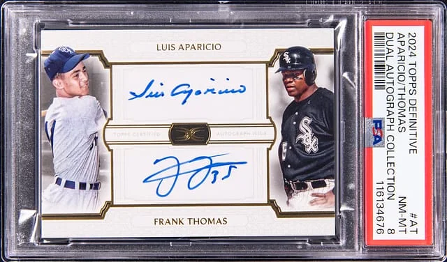 2024 Topps Luis Aparicio/Frank Thomas Definitive Dual Autograph Collection Green #AT card image