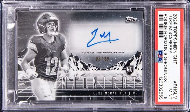 2024 Topps Luke McCaffrey Midnight Horizon Signature Equinox #RHS-LM card image