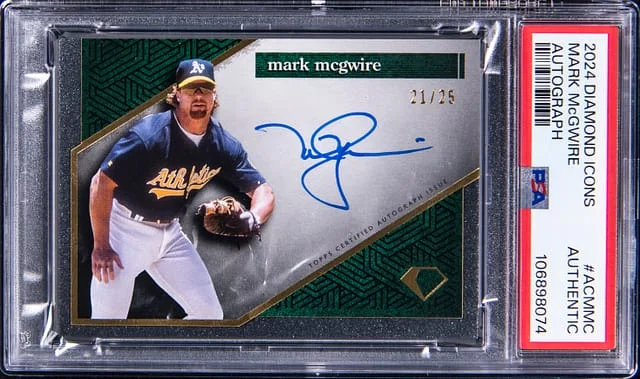2024 Topps Mark McGwire Diamond Icons Autograph #AC-MMC card image