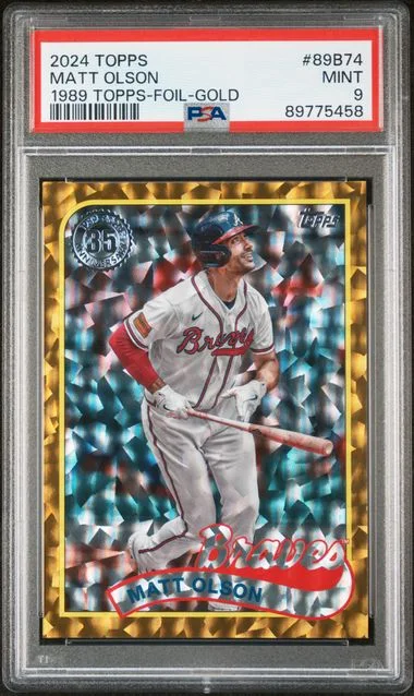 2024 Topps Matt Olson 1989 Topps Baseball Foil-Gold #89B74 card image