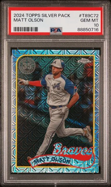 2024 Topps Matt Olson Silver Pack 1989 Chrome Promo #T89C72 card image