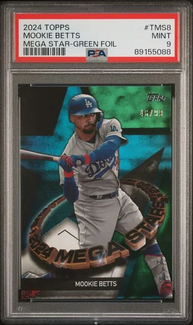 2024 Topps Mookie Betts Mega Star Green Foil #TMS8 card image