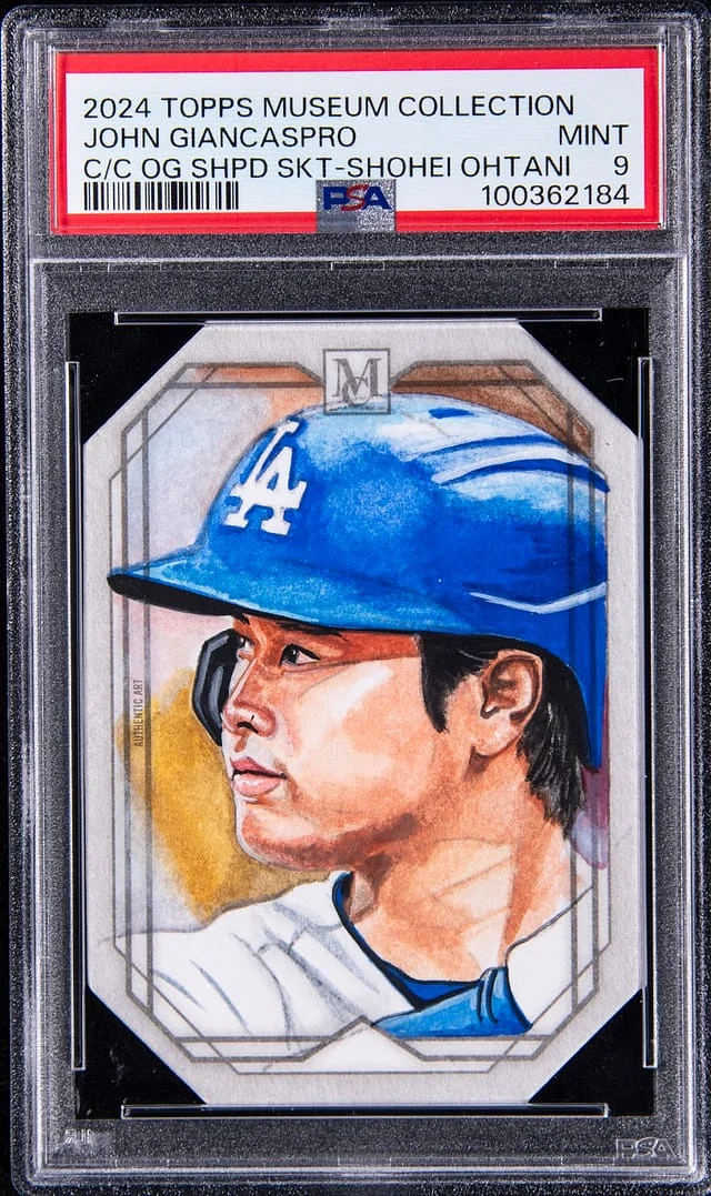 2024 Topps Museum Collection Canvas Collection Originals Shaped Sketch Cards Shohei Ohtani Sketch Card, #no-number card image