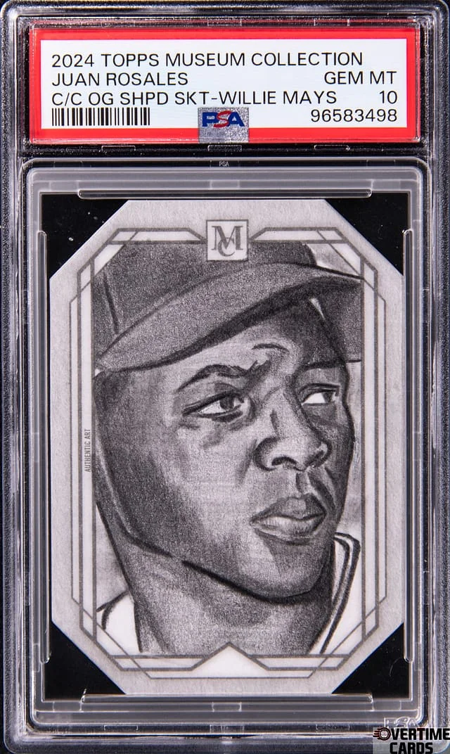 2024 Topps Museum Collection Canvas Collection Originals Shaped Sketch-Willie Mays #no-number card image
