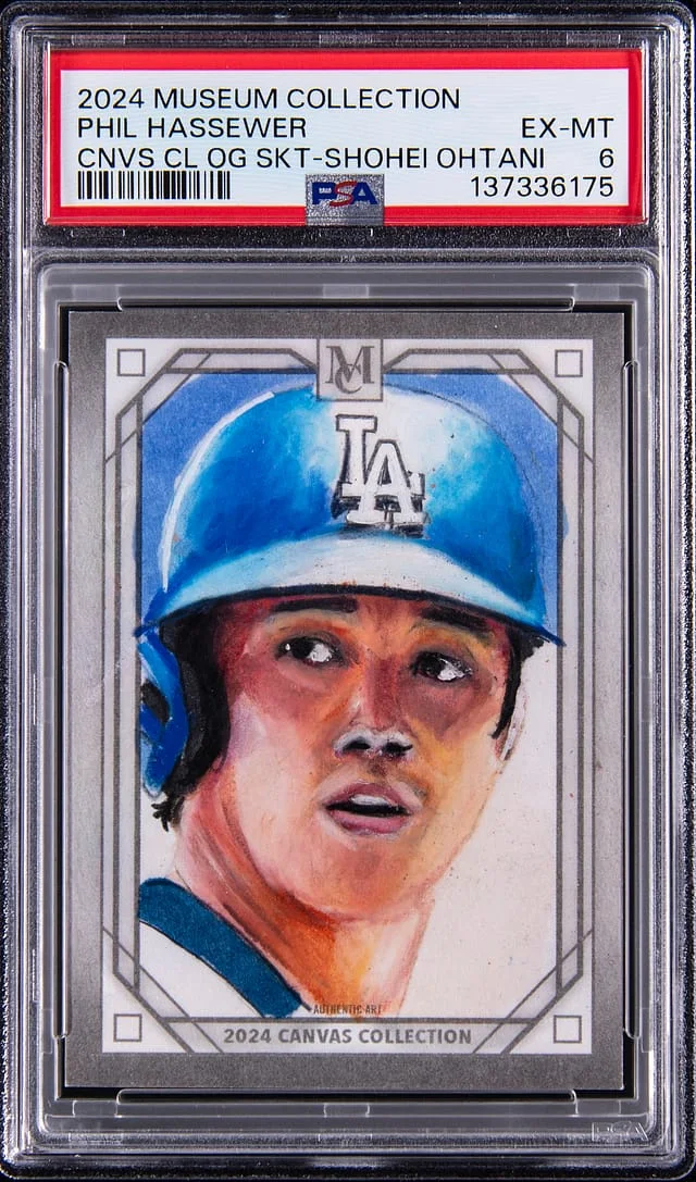 2024 Topps Museum Collection Canvas Collection Sketch Shohei Ohtani Phil Wassewer #no-number card image