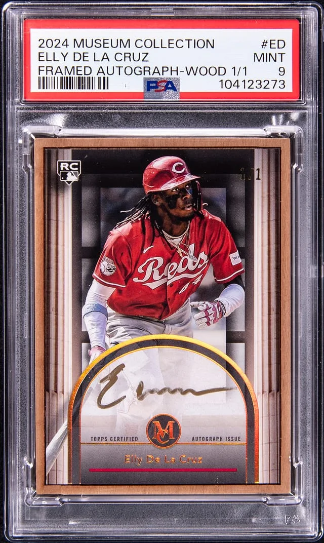 2024 Topps Museum Collection Elly De La Cruz Framed Autograph Black #FMA-ED card image