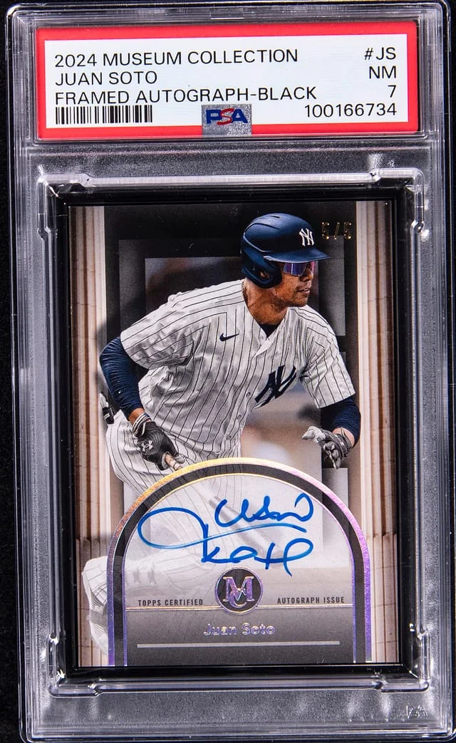 2024 Topps Museum Collection Juan Soto Framed Autograph Black #FMA-JS card image