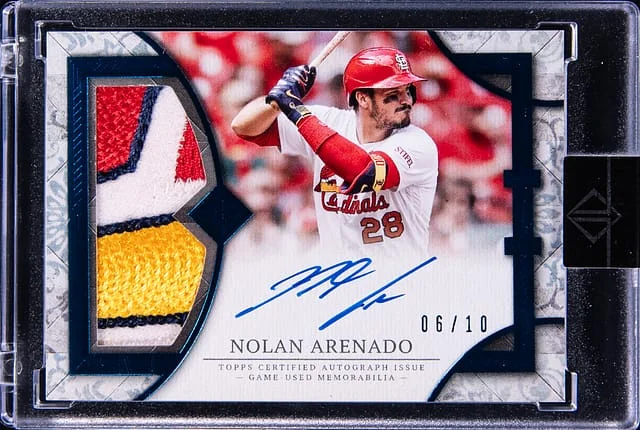 2024 Topps Nolan Arenado Transcendent Patch Autograph Card #TCPA-NA2 card image