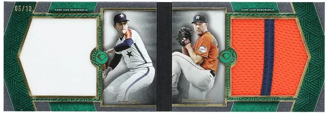 2024 Topps Nolan Ryan/Justin Verlander Diamond Icons Dual Relic Booklet #DPDR-RV card image