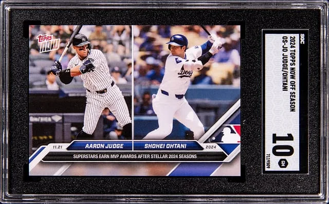 2024 Topps Now Aaron Judge/Shohei Ohtani Offseason #OS-JO card image