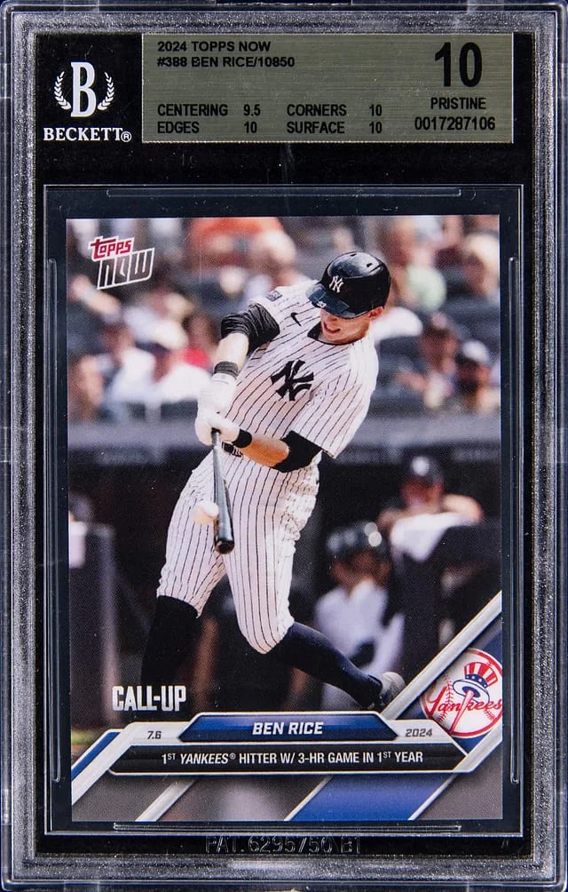 2024 Topps Now Ben Rice #388 card image