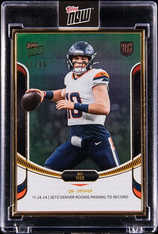 2024 Topps Now Bo Nix - Topps Encased #19 card image