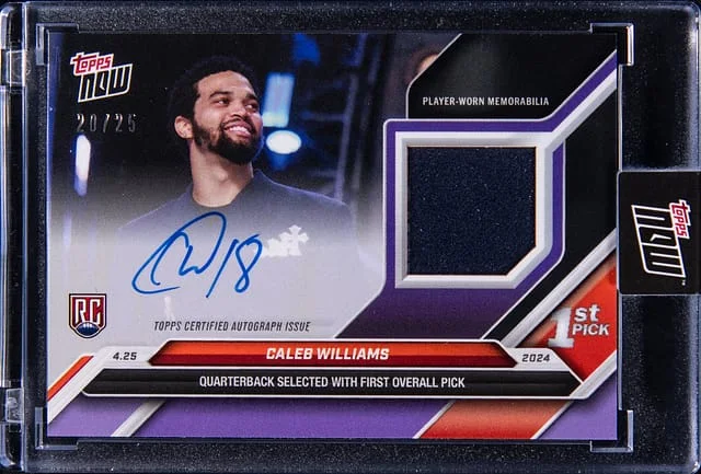2024 Topps Now Caleb Williams 1st Pick RPA #D-1AD card image
