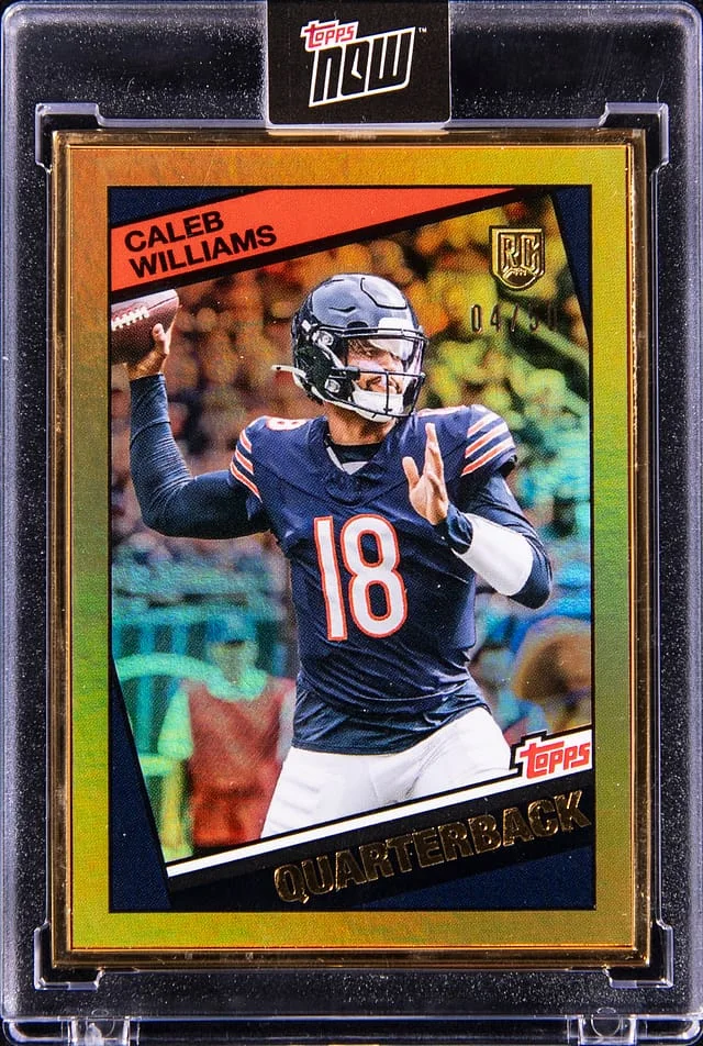 2024 Topps Now Caleb Williams - Topps Encased Football Campaign - Quarterbacks Gold Parallel #5 card image