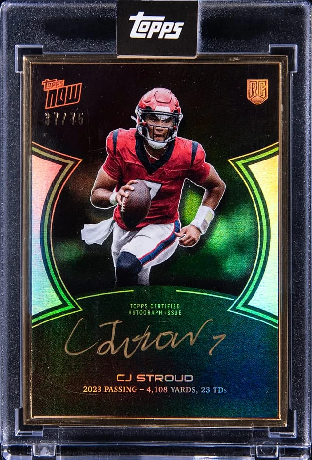 2024 Topps Now CJ Stroud Autograph Green #CJRC-3A card image