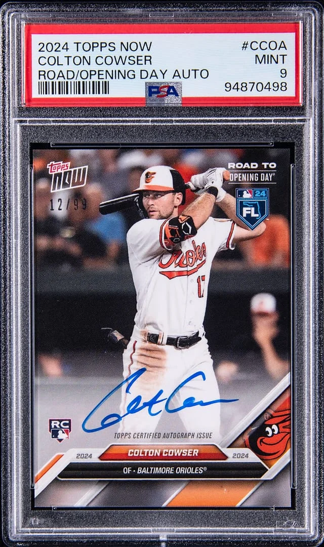 2024 Topps Now Colton Cowser Road to Opening Day Autograph #CCOA card image