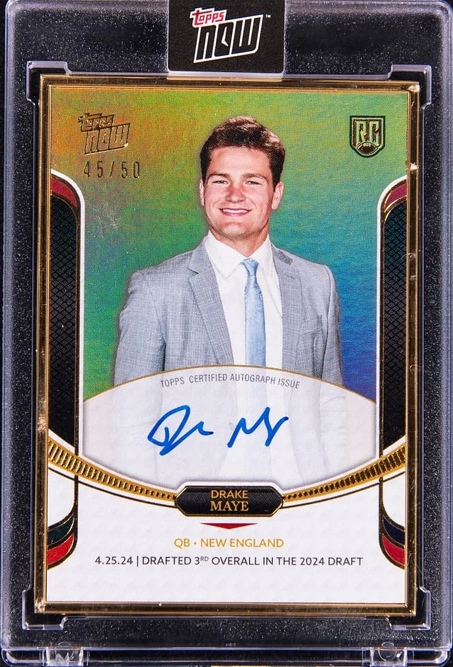2024 Topps Now Drake Maye Campaign Gold Framed #11-A card image