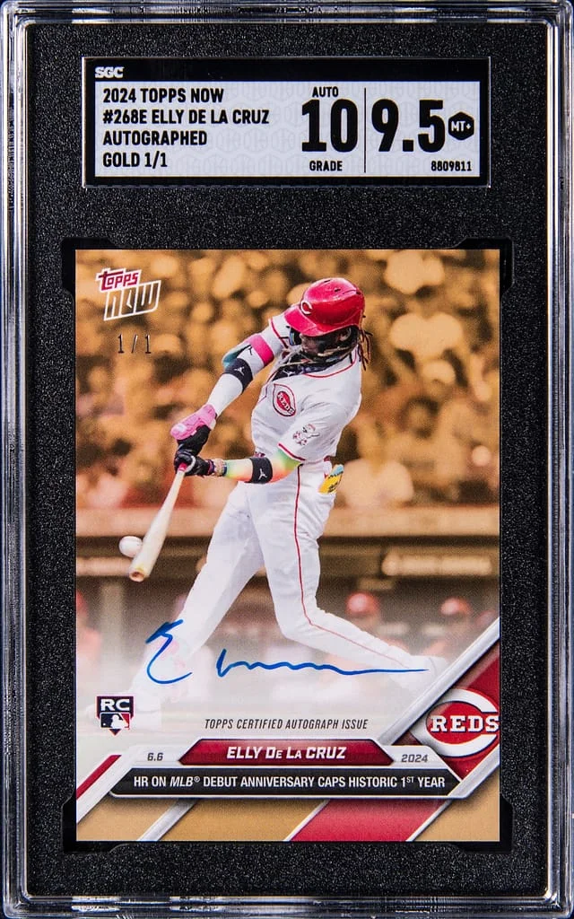 2024 Topps Now Elly De La Cruz Autographs Gold #268E card image