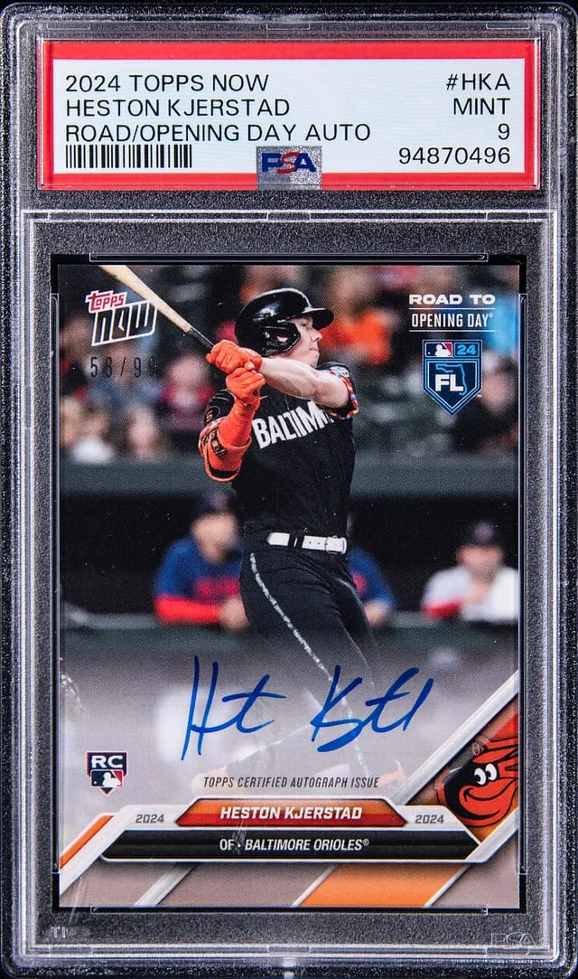 2024 Topps Now Heston Kjerstad Road to Opening Day Autograph #HKA card image