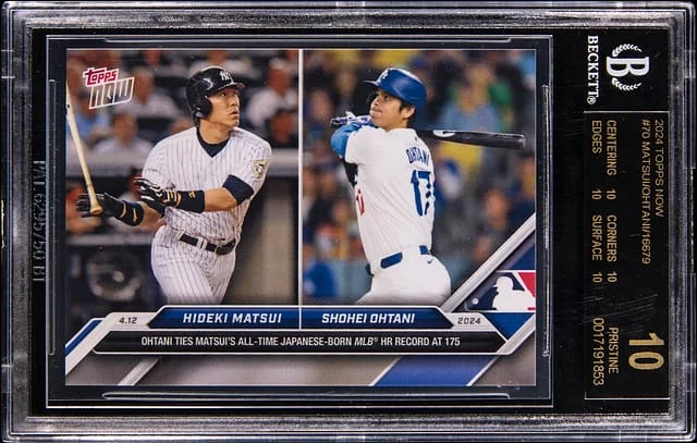 2024 Topps Now Hideki Matsui/ Shohei Ohtani #70 card image