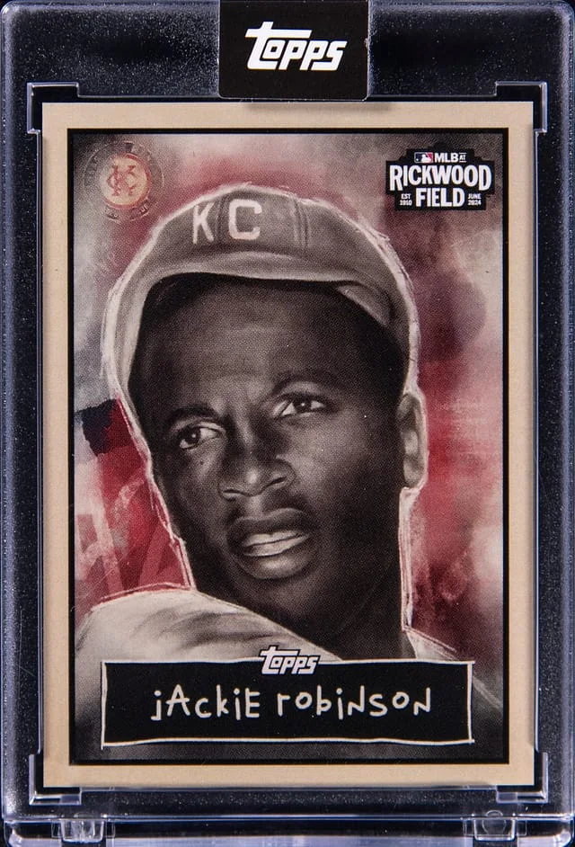2024 Topps Now Jackie Robinson - Topps Encased Rickwood Field #RW-3 card image
