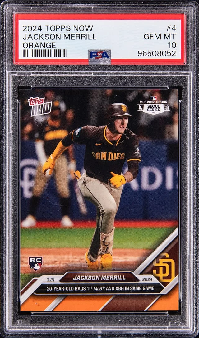 2024 Topps Now Jackson Merrill Orange #4 card image
