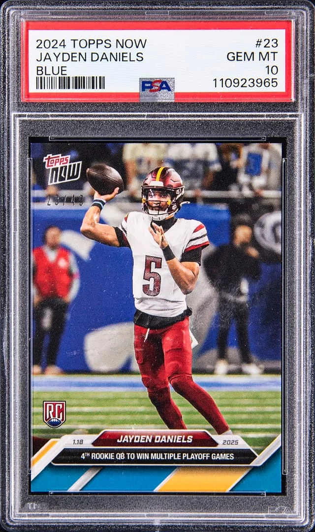 2024 Topps Now Jayden Daniels Blue #23 card image