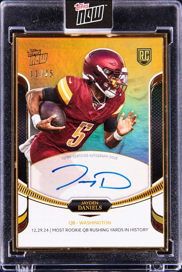 2024 Topps Now Jayden Daniels Football Campaign - Quarterbacks - Single Autographs #8-A card image