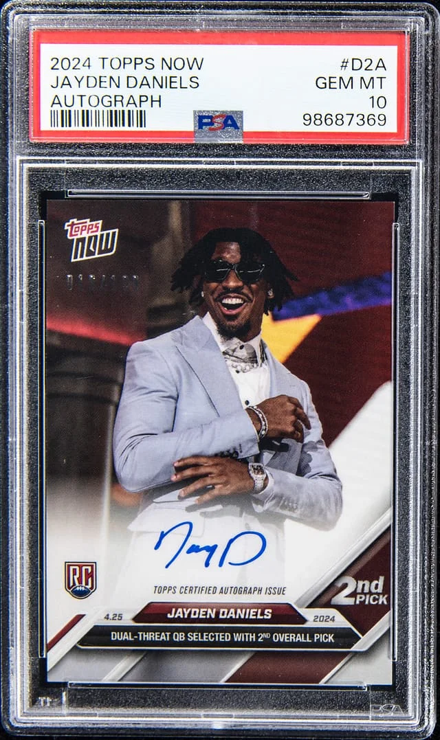2024 Topps Now Jayden Daniels Autograph #D-2A card image