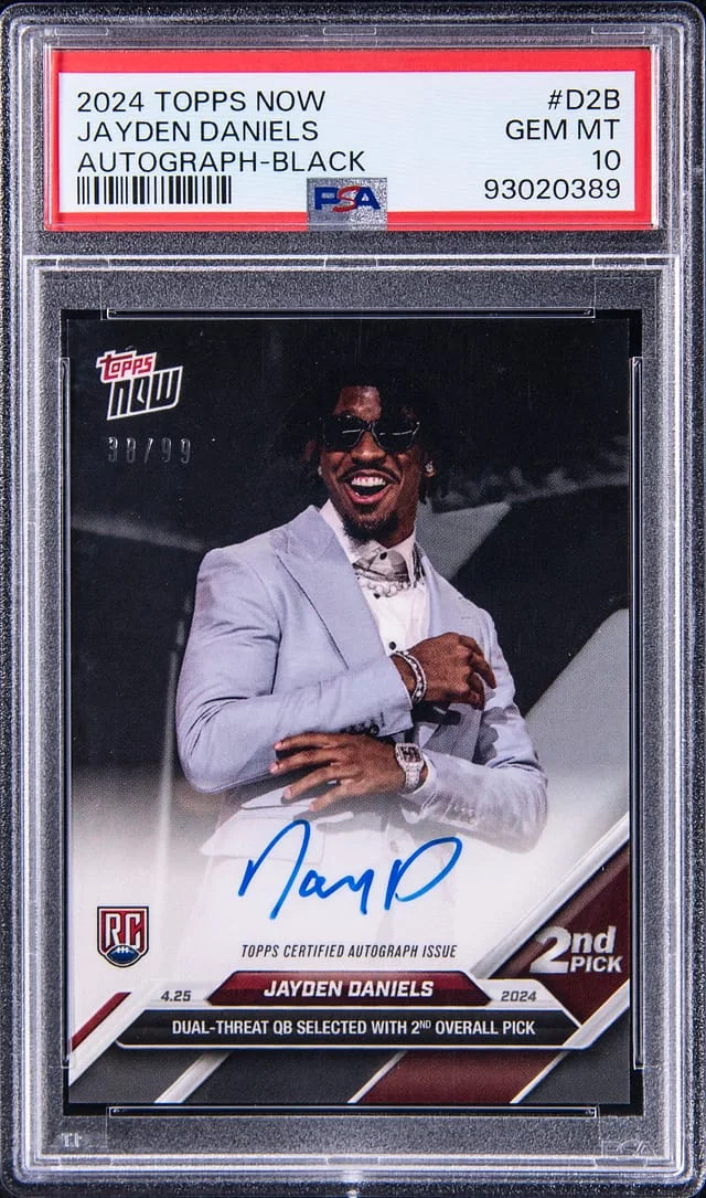 2024 Topps Now Jayden Daniels Autograph Black #D2B card image