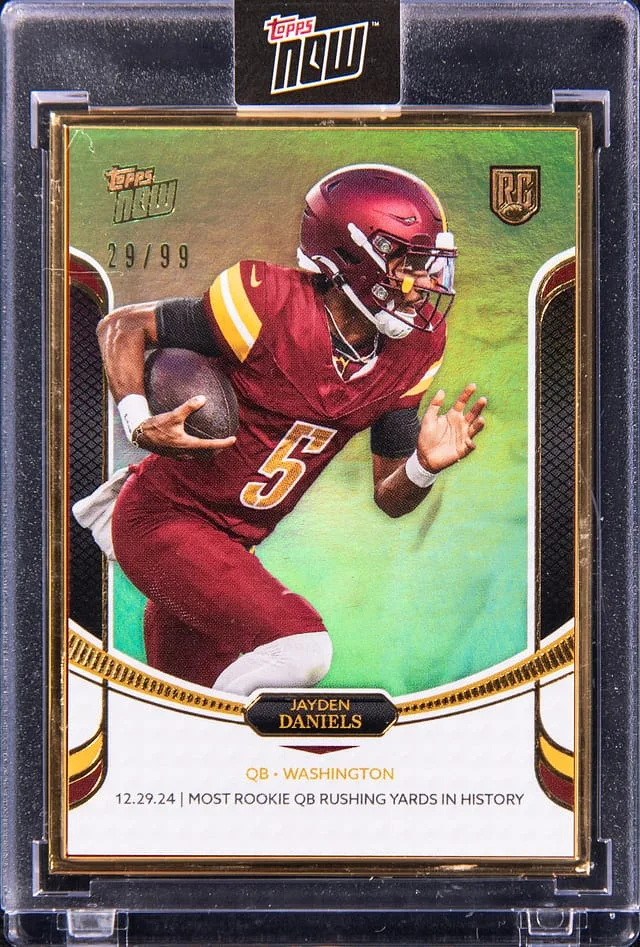 2024 Topps Now Jayden Daniels - Topps Encased Gold Frame #8 card image