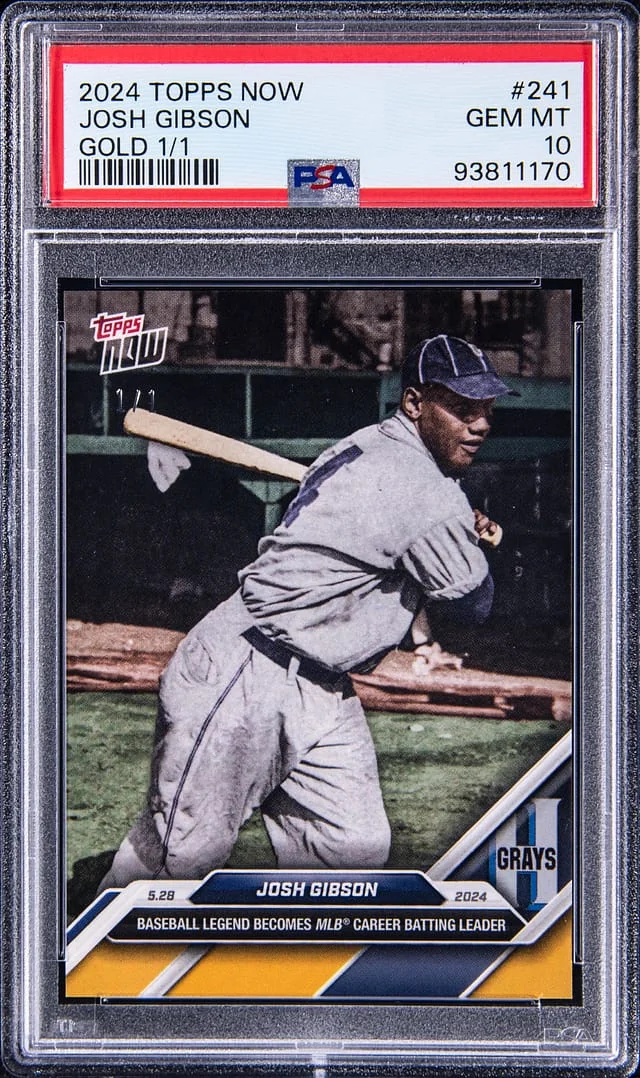 2024 Topps Now Josh Gibson Gold 1/1 #241 card image