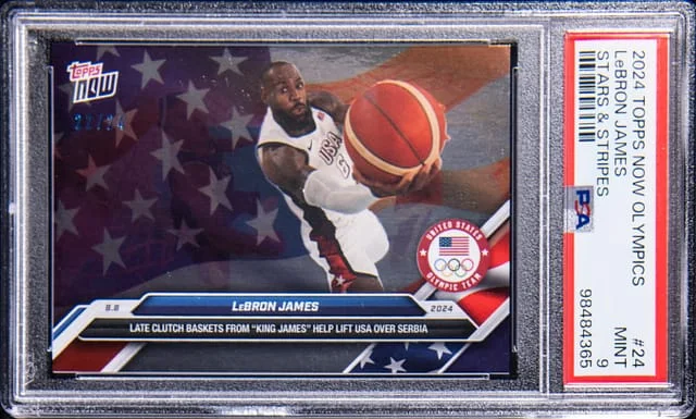 2024 Topps Now LeBron James Olympic Games #24 card image