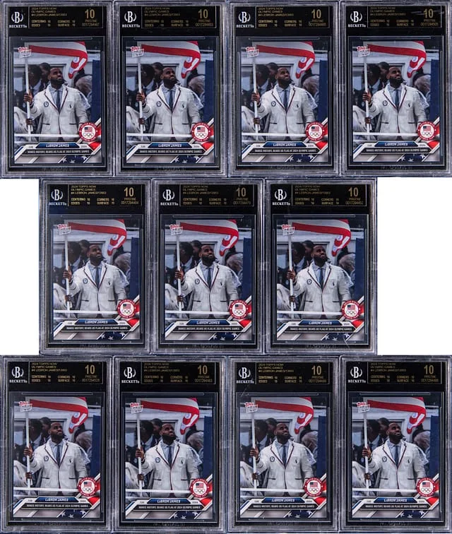 2024 Topps Now LeBron James Graded Card Collection (11) Olympic Games #4 card image