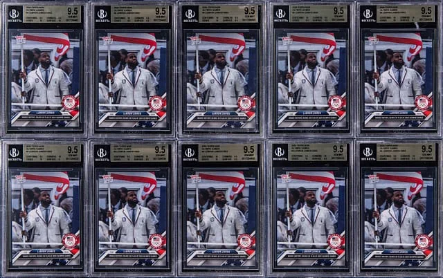 2024 Topps Now LeBron James Graded Card Collection (50) Olympic Games #4 card image