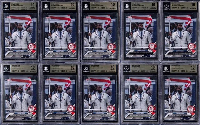 2024 Topps Now LeBron James Graded Card Collection (81) Olympic Games #4 card image