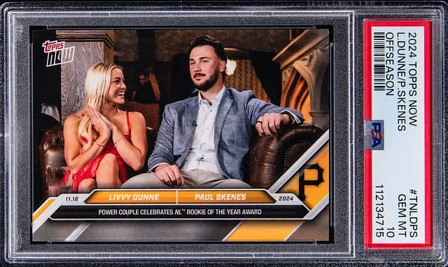 2024 Topps Now Livy Dunne/Paul Skenes Off Season #TNLDPS card image