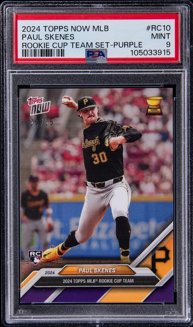 2024 Topps Now MLB Cup Team Set Purple #-10 Paul Skenes #no-number card image