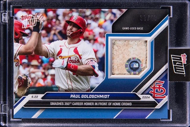 2024 Topps Now Paul Goldschmidt Samshes 350th Career Homer in Front of Home Crowd #333C card image
