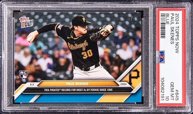 2024 Topps Now Paul Skenes Blue #645 card image