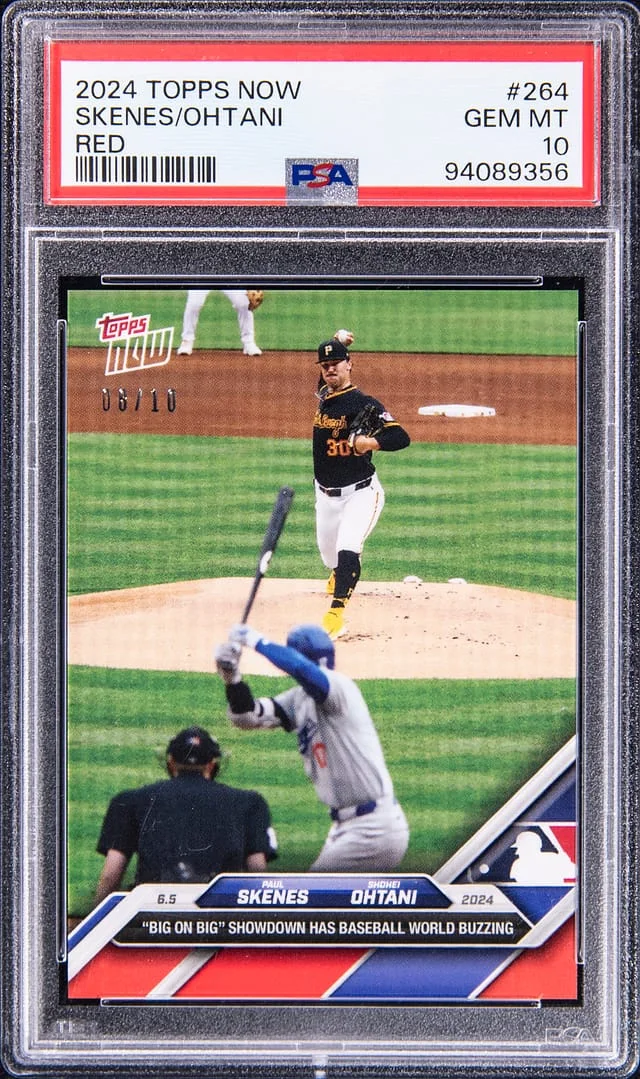 2024 Topps Now Paul Skenes/Shohei Ohtani #264 card image