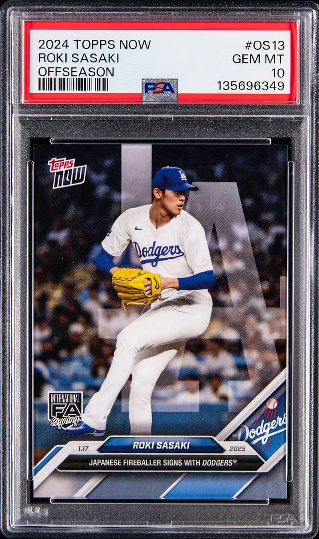 2024 Topps Now Roki Sasaki Offseason #OS-13 card image