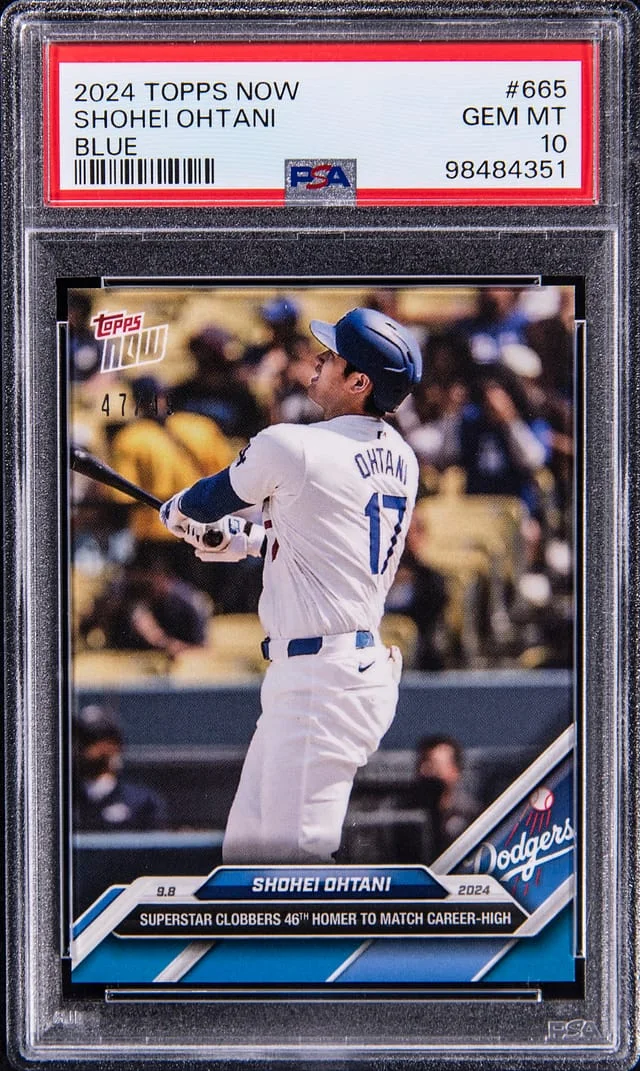 2024 Topps Now Shohei Ohtani Blue #665 card image