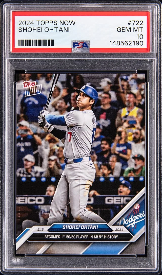 2024 Topps Now Shohei Ohtani - Becomes First 50/50 Player in MLB History #722 card image