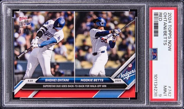 2024 Topps Now Shohei Ohtani/Mookie Betts Red #742 card image
