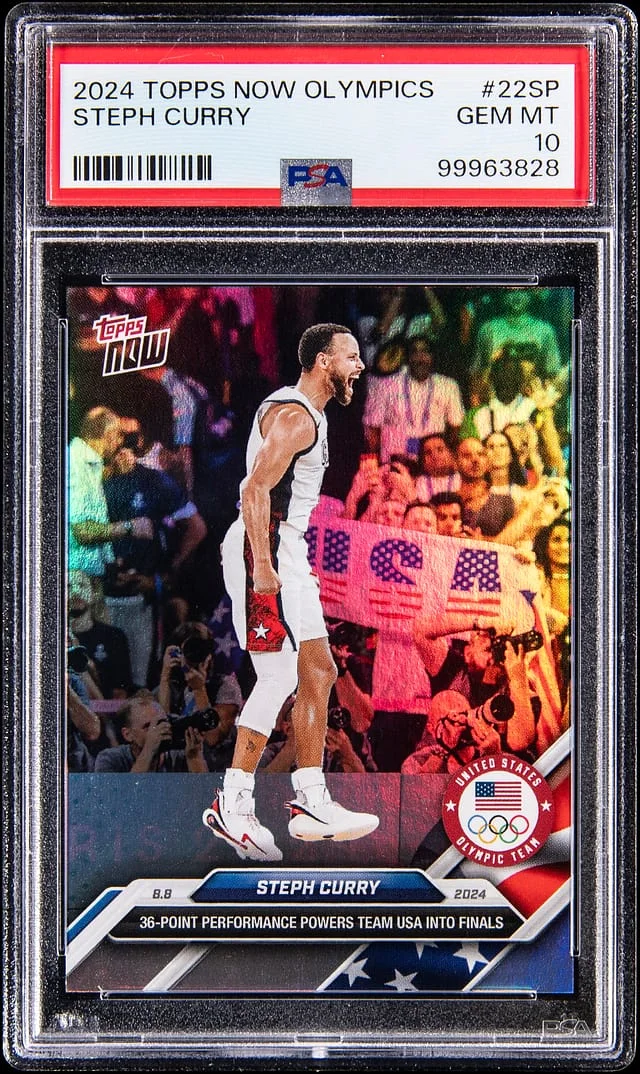 2024 Topps Now Steph Curry Olympics #22SP card image