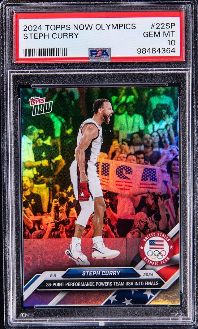 2024 Topps Now Stephen Curry Olympics #22SP card image