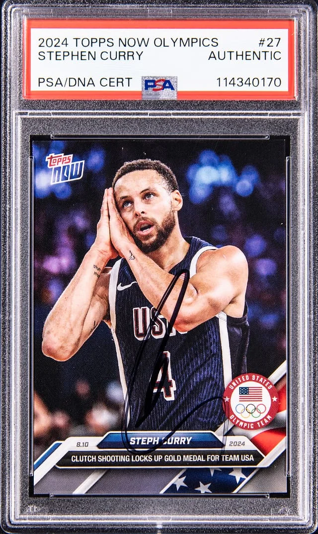 2024 Topps Now Stephen Curry Olympic Games #27 card image