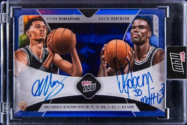 2024 Topps Now Victor Wembanyama/David Robinson #WR-1A card image