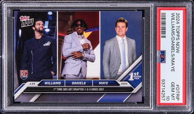 2024 Topps Now Williams/Daniels/Maye #D-TRIP card image